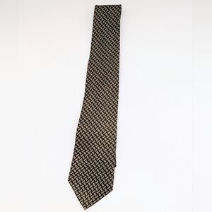 Bialucci Collection Striking Black & Gold Patterned Tie Perfect for Teens